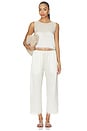 view 5 of 6 Barb Lace Crop Pant in Creme