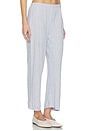 view 2 of 6 Pointelle Crop Wide Leg Pant in Light Grey Melange