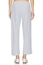 view 5 of 6 Pointelle Crop Wide Leg Pant in Light Grey Melange