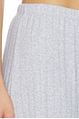 view 7 of 6 Pointelle Crop Wide Leg Pant in Light Grey Melange