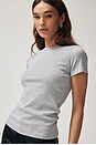 view 2 of 7 Kelly Slim Fit Tee in Heather Grey