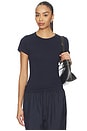 view 1 of 4 CAMISETA DE CORTE AJUSTADO LAURA in Midnight
