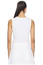 view 3 of 4 Nando Sleeveless Crew in White