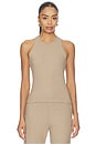 view 1 of 4 Lauren High Neck Tank in Sable
