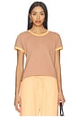 view 1 of 4 MARGO リンガーTシャツ in Beige & Zest