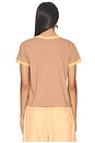 view 3 of 4 MARGO リンガーTシャツ in Beige & Zest
