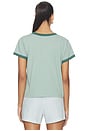 view 3 of 4 Margo Ringer Tee in Eucalyptus & Basil