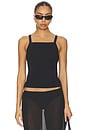 view 1 of 4 TOP SIN MANGAS CON CUELLO CUADRADO NANDO in Black