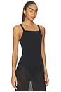 view 2 of 4 TOP SIN MANGAS CON CUELLO CUADRADO NANDO in Black