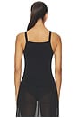 view 3 of 4 TOP SIN MANGAS CON CUELLO CUADRADO NANDO in Black