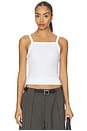 view 1 of 4 TOP SIN MANGAS CON CUELLO CUADRADO NANDO in White