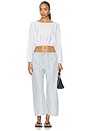 view 4 of 4 Yoko Long Sleeve Blouson Top in White