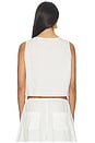 view 3 of 4 Daniel Crop Sleeveless Crew in Parchment