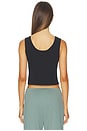 view 3 of 5 Pointelle Button Down Tank in Black