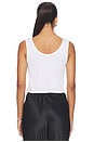 view 3 of 5 Pointelle Button Down Tank in White