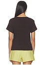 view 3 of 4 Laura V Neck Tee in Chocolate
