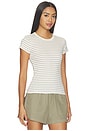 view 2 of 5 Nando Stripe Slim Fit Tee in Natural & Midnight Stripe