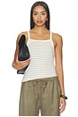 view 1 of 5 Nando Stripe Square Neck Tank in Natural & Midnight Stripe