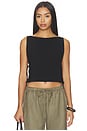 view 2 of 5 Ari Boatneck Tie Top in Black
