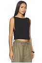 view 3 of 5 Ari Boatneck Tie Top in Black