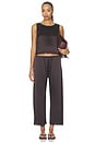 view 4 of 4 Barb Lace Crop Sleeveless Crew in Chocolate
