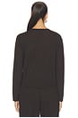 view 4 of 4 V NECK LONGSLEEVE TOP JAMES  in Chocolate