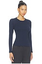 view 2 of 4 SLIM FIT LONG SLEEVE TOP NANDO  in Midnight	Melange