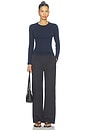 view 5 of 4 SLIM FIT LONG SLEEVE TOP NANDO  in Midnight	Melange