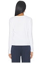 view 4 of 4 Nando Slim Long Sleeve V Neck Top in White