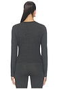 view 4 of 4 Lauren Crop Wrap Top in Charcoal