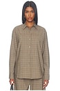 view 2 of 6 Mia Oversized Shirt in Camel Plaid