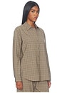 view 4 of 6 Mia Oversized Shirt in Camel Plaid