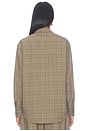 view 5 of 6 Mia Oversized Shirt in Camel Plaid