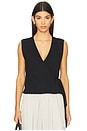 view 1 of 4 Lauren Sleeveless Wrap Top in Black