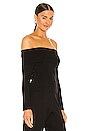 view 2 of 4 Rio Off Shoulder Long Sleeve Top in Black
