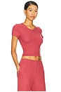 view 2 of 4 Lauren Crop Slim Fit Tee in Radish