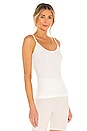 view 2 of 4 Pointelle Classic Tank Top in White