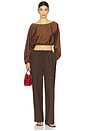 view 4 of 4 Yoko Blouson Top in Chocolate