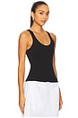 view 2 of 4 Laura Scoop Neck Tank in Black