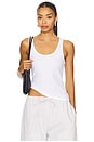 view 1 of 4 Laura Scoop Neck Tank in White