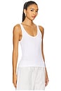 view 2 of 4 Laura Scoop Neck Tank in White