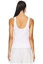 view 3 of 4 Laura Scoop Neck Tank in White