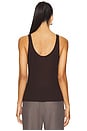 view 4 of 5 Rozzi Scoop Neck Tank in Chocolate