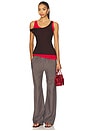 view 5 of 5 Rozzi Scoop Neck Tank in Chocolate