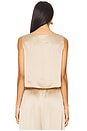 view 3 of 4 Barb Crop Sleeveless Crew Top in Sand