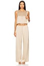 view 4 of 4 Barb Crop Sleeveless Crew Top in Sand