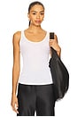 view 1 of 4 Rozzi Scoop Neck Tank Top in White