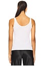 view 3 of 4 Rozzi Scoop Neck Tank Top in White