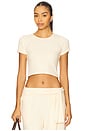 view 1 of 4 Lauren Crop Slim Fit Tee in Vanilla