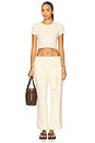 view 4 of 4 Lauren Crop Slim Fit Tee in Vanilla